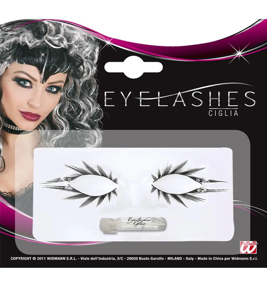 Pestañas Dobles Negras con Brillantes Pestañas Widmann